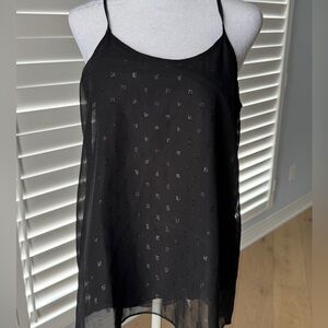 Charming Charlie Black Sparkle Top Blouse